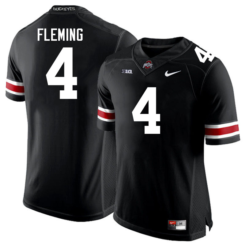 #4 Julian Fleming Ohio State Buckeyes Jerseys Football Stitched-Black